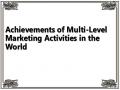 Achievements of Multi-Level Marketing Activities in the World