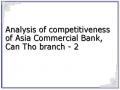 Analysis of competitiveness of Asia Commercial Bank, Can Tho branch - 2