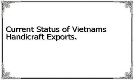 Current Status of Vietnams Handicraft Exports.