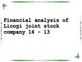 Financial analysis of Licogi joint stock company 14 - 13