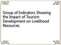 Group of Indicators Showing the Impact of Tourism Development on Livelihood Resources