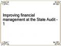 Improving financial management at the State Audit - 1
