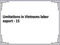 Limitations in Vietnams labor export - 15