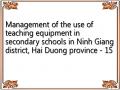 Management of the use of teaching equipment in secondary schools in Ninh Giang district, Hai Duong province - 15