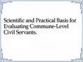 Scientific and Practical Basis for Evaluating Commune-Level Civil Servants.