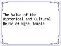 The Value of the Historical and Cultural Relic of Nghe Temple