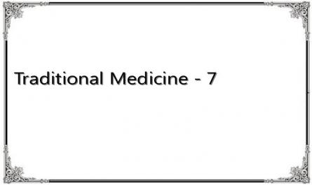 Traditional Medicine - 7