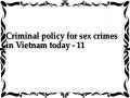 Criminal policy for sex crimes in Vietnam today - 11