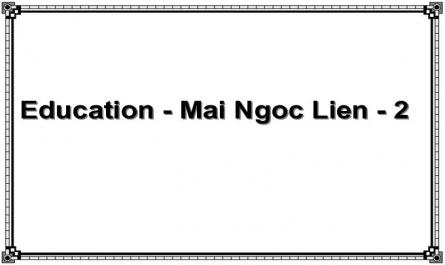 Education - Mai Ngoc Lien - 2