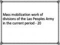 Mass mobilization work of divisions of the Lao Peoples Army in the current period - 20