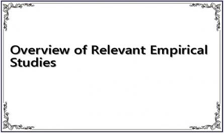 Overview of Relevant Empirical Studies