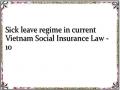 Sick leave regime in current Vietnam Social Insurance Law - 10