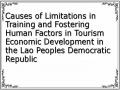 Causes of Limitations in Training and Fostering Human Factors in Tourism Economic Development in the Lao Peoples Democratic Republic