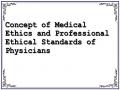 Concept of Medical Ethics and Professional Ethical Standards of Physicians