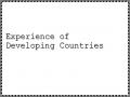 Experience of Developing Countries