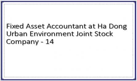 Fixed Asset Accountant at Ha Dong Urban Environment Joint Stock Company - 14