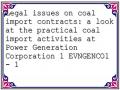 Legal issues on coal import contracts: a look at the practical coal import activities at Power Generation Corporation 1 EVNGENCO1 - 1