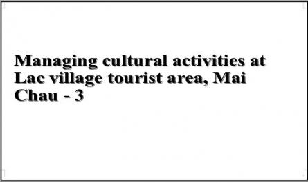 Managing cultural activities at Lac village tourist area, Mai Chau - 3