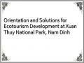 Orientation and Solutions for Ecotourism Development at Xuan Thuy National Park, Nam Dinh