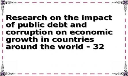 Research on the impact of public debt and corruption on economic growth in countries around the world - 32