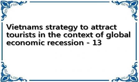 Vietnams strategy to attract tourists in the context of global economic recession - 13