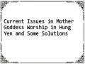 Current Issues in Mother Goddess Worship in Hung Yen and Some Solutions