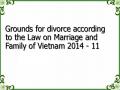 Grounds for divorce according to the Law on Marriage and Family of Vietnam 2014 - 11