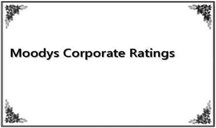 Moodys Corporate Ratings