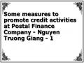 Some measures to promote credit activities at Postal Finance Company - Nguyen Truong Giang - 1