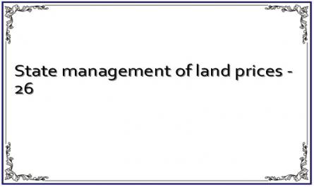 State management of land prices - 26