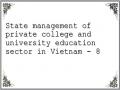 State management of private college and university education sector in Vietnam - 8