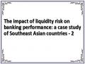 The impact of liquidity risk on banking performance: a case study of Southeast Asian countries - 2