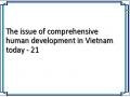The issue of comprehensive human development in Vietnam today - 21