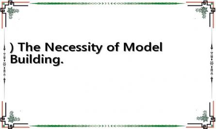 ) The Necessity of Model Building.
