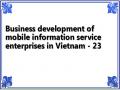 Business development of mobile information service enterprises in Vietnam - 23