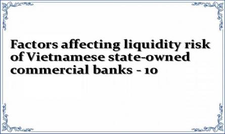 Factors affecting liquidity risk of Vietnamese state-owned commercial banks - 10