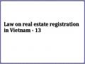 Law on real estate registration in Vietnam - 13