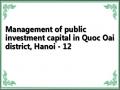 Management of public investment capital in Quoc Oai district, Hanoi - 12