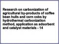 Research on carbonization of agricultural by-products of coffee bean hulls and corn cobs by hydrothermal carbonization method, application as adsorbent and catalyst materials - 14