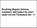 Resolving disputes between consumers and traders by court under current Vietnamese law - 6