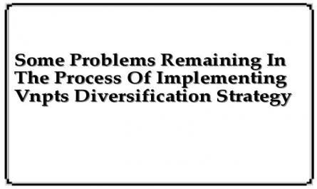 Some Problems Remaining In The Process Of Implementing Vnpts Diversification Strategy