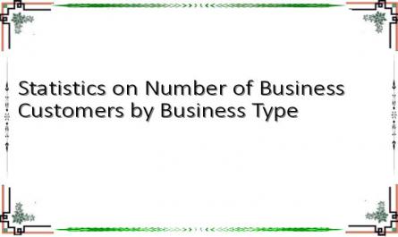 Statistics on Number of Business Customers by Business Type