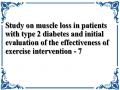 Study on muscle loss in patients with type 2 diabetes and initial evaluation of the effectiveness of exercise intervention - 7