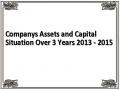Companys Assets and Capital Situation Over 3 Years 2013 - 2015