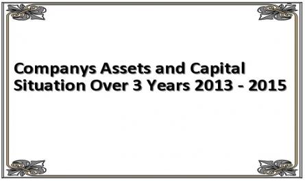 Companys Assets and Capital Situation Over 3 Years 2013 - 2015