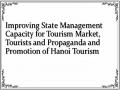Improving State Management Capacity for Tourism Market, Tourists and Propaganda and Promotion of Hanoi Tourism