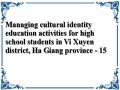 Managing cultural identity education activities for high school students in Vi Xuyen district, Ha Giang province - 15