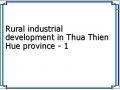 Rural industrial development in Thua Thien Hue province - 1