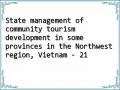 State management of community tourism development in some provinces in the Northwest region, Vietnam - 21