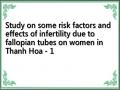 Study on some risk factors and effects of infertility due to fallopian tubes on women in Thanh Hoa - 1